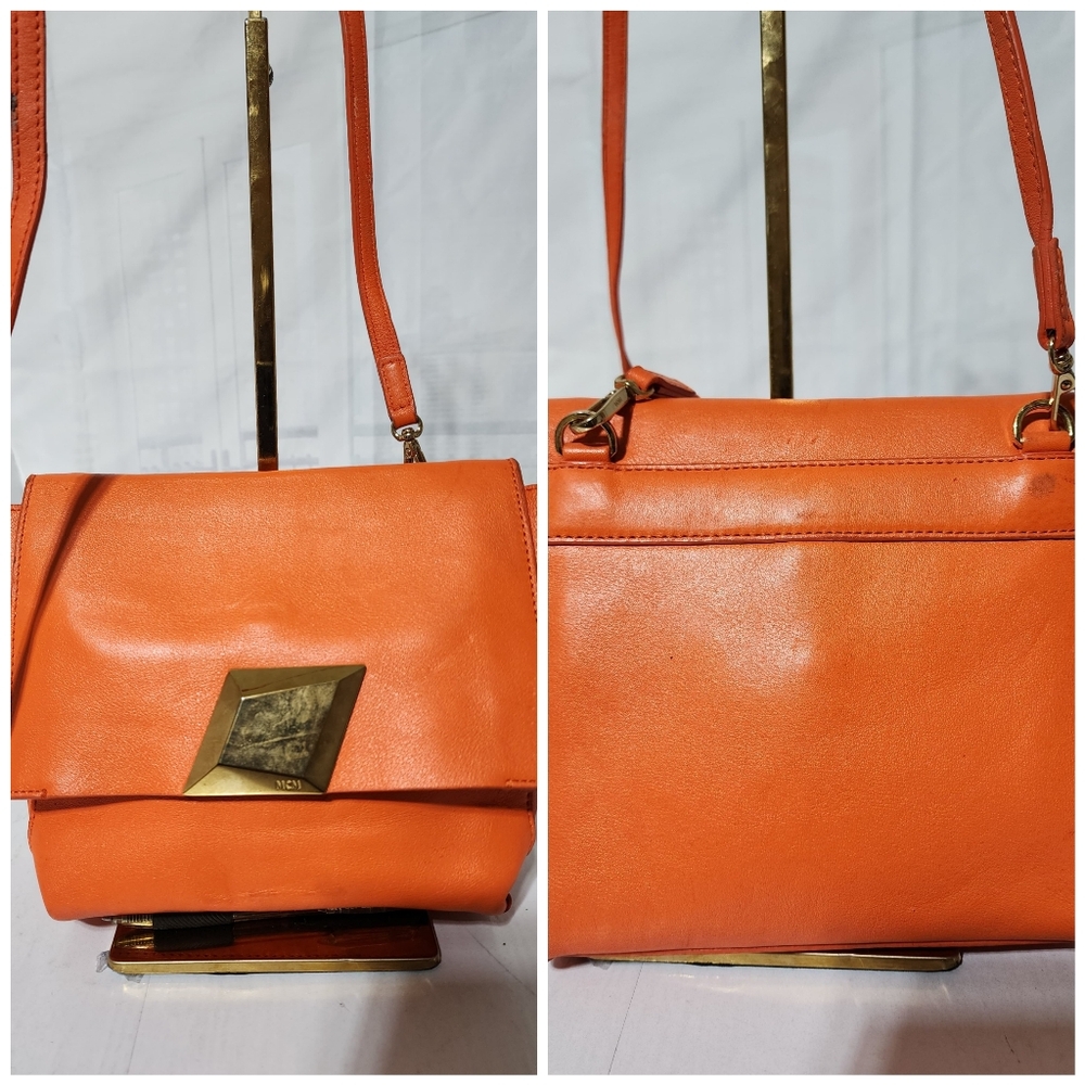 MCM Leather Crossbody/Shoulder Bag Orange - Picture 5 of 15